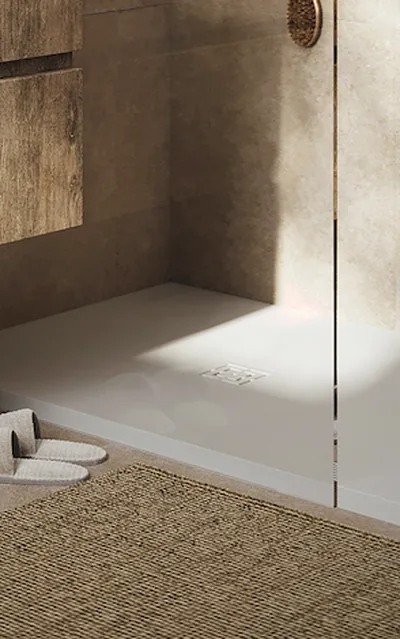 Plato de ducha: Plato Ducha Evol / Evolution Solidstone Blanco — Marzzo